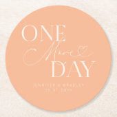 もう1日のリハ結婚ーサルピーチ ラウンドペーパーコースター (正面)