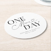 もう1日のリハ結婚ーサルホワイト ラウンドペーパーコースター (アングル)