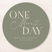 もう1日のリハ結婚ーサージグリーン ラウンドペーパーコースター (正面)