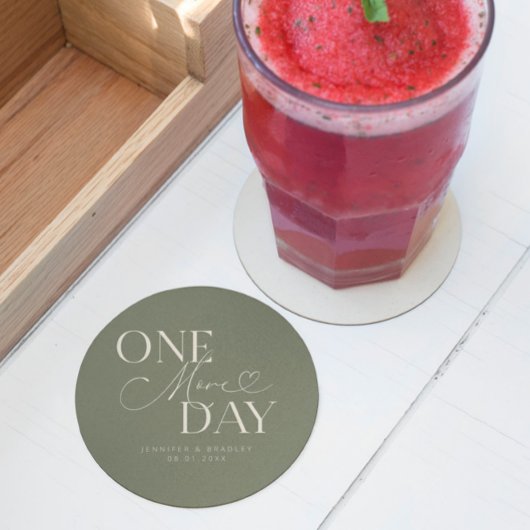 もう1日のリハ結婚ーサージグリーン ラウンドペーパーコースター