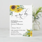 もう1日の水彩花モダンカリグラフィーのリハーサルディナー 招待状 (スタンド正面)