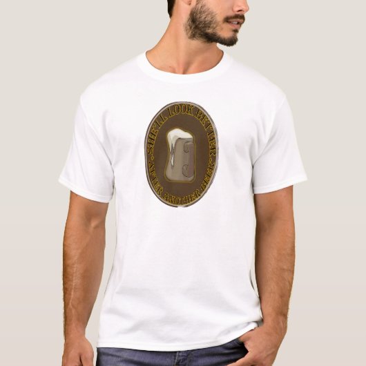 もう1杯ビールを飲めばきっと気分が良くなる Tシャツ (正面)