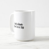 もう1杯始めましょう コーヒーマグカップ (正面左)