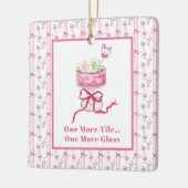 もう1枚タイル…もう1枚ガラス麻雀ドリンクおもしろい セラミックオーナメント (左)