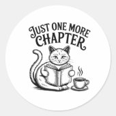 もう1章だけ本を読む猫 ラウンドシール (正面)