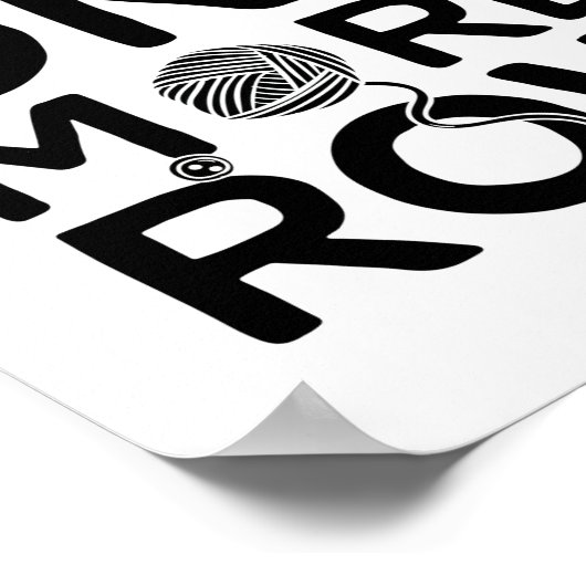 もう1行だけ |編み物ニットギフト ポスター (角)