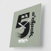 もう5時ですか?壁掛け時計 スクエア壁時計 (傾斜)