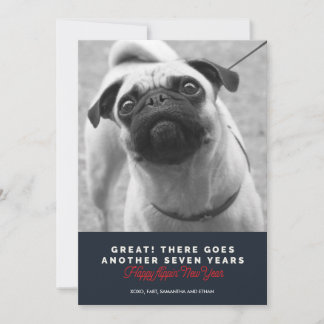 もう7年の犬新年の挨拶 シーズンカード