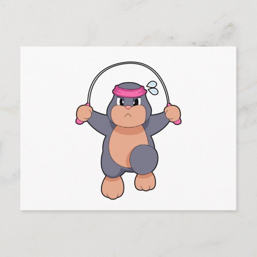 もぐらのフィットネスロープ ポストカード (正面)