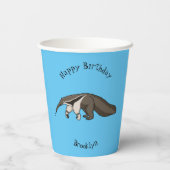 もぐら ネズミの漫画イラスト 紙コップ (裏面)