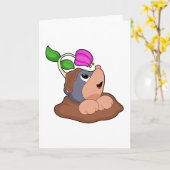 もぐら 地球の花 カード (黄色い花)