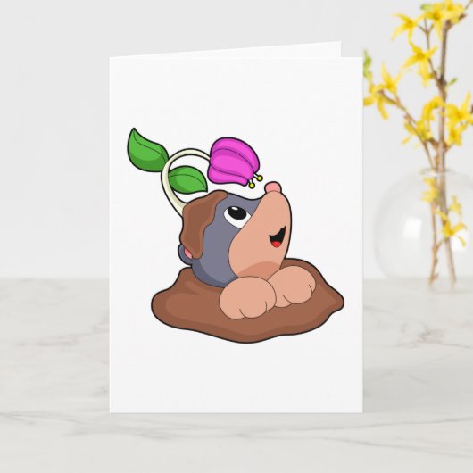 もぐら 地球の花 カード (黄色い花)