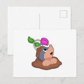 もぐら 地球の花 ポストカード (正面/裏面)