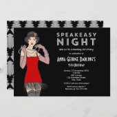 もぐり酒場夜パーティーのとどろく20年代 招待状 (正面/裏面)