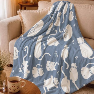 もこもこあったか猫の毛布 フリースブランケット