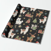 もこもこ動物のクリスマス包装紙 ラッピングペーパー (アンロールド)