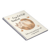 もこもこ猫カフェ風アニメ柄スパイラルノート ノートブック (右側)