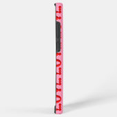 もこもこ赤いラブ SAMSUNG GALAXYケース (右側面)