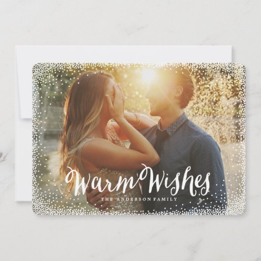 もこもこ | ホリデー フォト カード (正面)