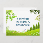 もしあなたが幸せでそれを知っているなら、木にジョークを教える ポストカード (正面/裏面)
