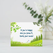 もしあなたが幸せでそれを知っているなら、木にジョークを言う ポストカード (スタンド正面)