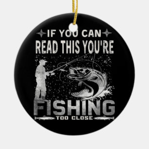 もしあなたはの読魚釣りは近すぎます セラミックオーナメント