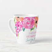 もしおばあちゃんの花の詩のかわいらしフローラ カフェラテマグ (左アングル)