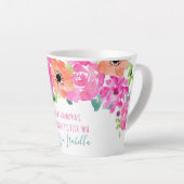 もしおばあちゃんの花の詩のかわいらしフローラ カフェラテマグ (右アングル)
