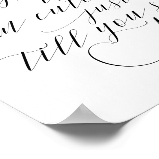 もしお考え前は子供のサインを待つだけ結婚で可愛い ポスター (角)