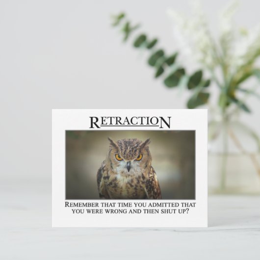 もしかしたら君は言ったことを考え直すべきかもしれない ポストカード (スタンド正面)