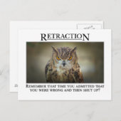 もしかしたら君は言ったことを考え直すべきかもしれない ポストカード (正面/裏面)