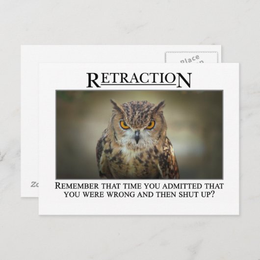 もしかしたら君は言ったことを考え直すべきかもしれない ポストカード (正面/裏面)