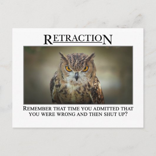 もしかしたら君は言ったことを考え直すべきかもしれない ポストカード (正面)