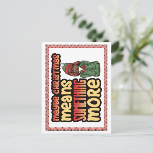もしかするとクリスマスは何かもっとメラニンのシエスタを意味する シーズンポストカード (スタンド正面)
