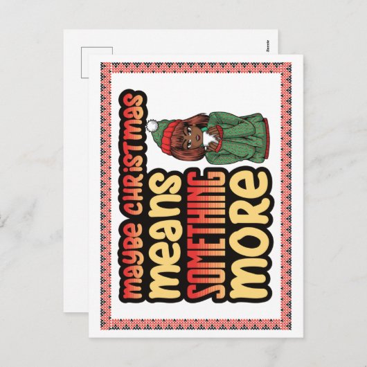 もしかするとクリスマスは何かもっとメラニンのシエスタを意味する シーズンポストカード (正面/裏面)