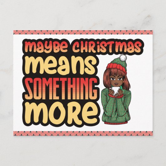 もしかするとクリスマスは何かもっとメラニンのシエスタを意味する シーズンポストカード (正面)