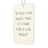 「もしこの匂いがする、洗車時間だおもしろい」 カーエアーフレッシュナー (左)