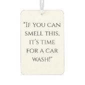 「もしこの匂いがする、洗車時間だおもしろい」 カーエアーフレッシュナー (裏面)