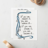 もしで想像きる…...ことわざ色スケッチ  ノートカード (正面/裏面インサイチュ)