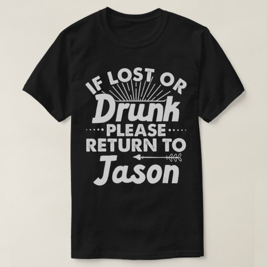 もしま飲失ったたはJASONギフト名に戻る Tシャツ (デザイン正面)