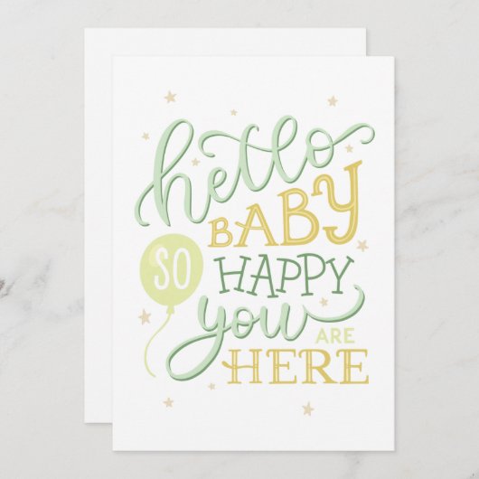 もしもしベビーでとても嬉しいね。新生児誕生 (正面/裏面)