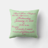 「もしもしベビー!」 出産発表の枕 クッション (裏面)