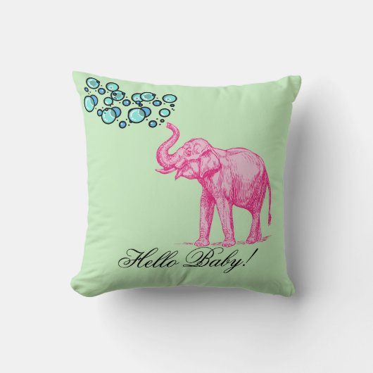 「もしもしベビー!」 出産発表の枕 クッション (正面)