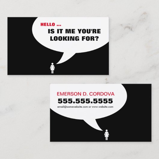 もしもし私はあなたは探してるの？名刺 名刺 (正面/裏面)