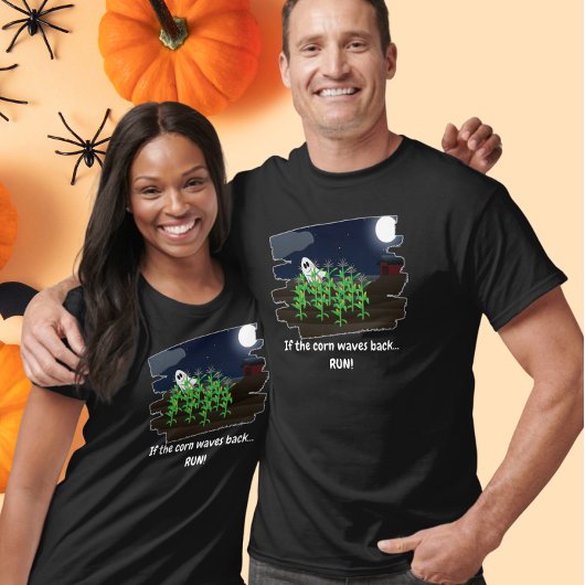 もしもとうもろこしが手を振り返したら Funny Halloween Ghost Tシャツ