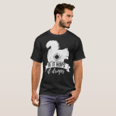 もしも飛び跳ねたら落とす 面白いクマ撃ち Tシャツ (正面フル)