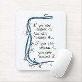 「もしよ想像く…. "ことわざ、青リボン マウスパッド (マウス)