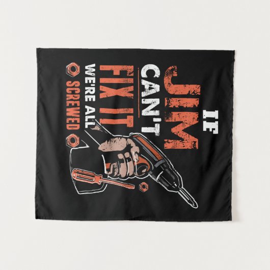 もしジムは修理できない我々がみんな酔っ払ってる父の日 タペストリー (正面(横))