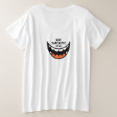 もしストレス燃焼カロリー プラスサイズTシャツ (デザイン裏面)