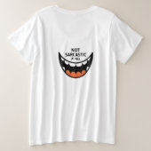 もしストレス燃焼カロリー プラスサイズTシャツ (デザイン裏面)